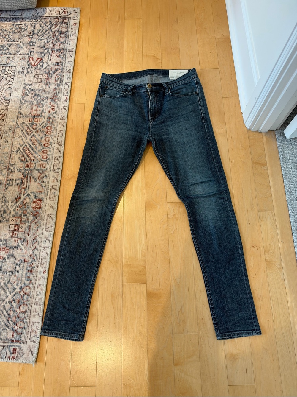 rag & bone Men's Dark Wash Skinny Jeans